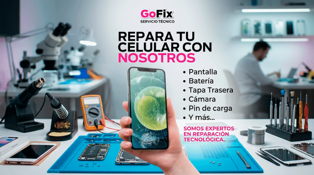 Reparación de celulares en Flores: pantalla, batería, cámara y más. Servicio técnico especializado. Presupuesto sin cargo, en el barrio.