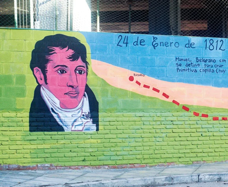 Mural en el barrio de Flores en Homanaje a Manuel Belgrano